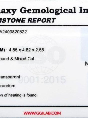 0.54 ct Natural Blue Sapphire - Gemstone | Round Shape | Certified